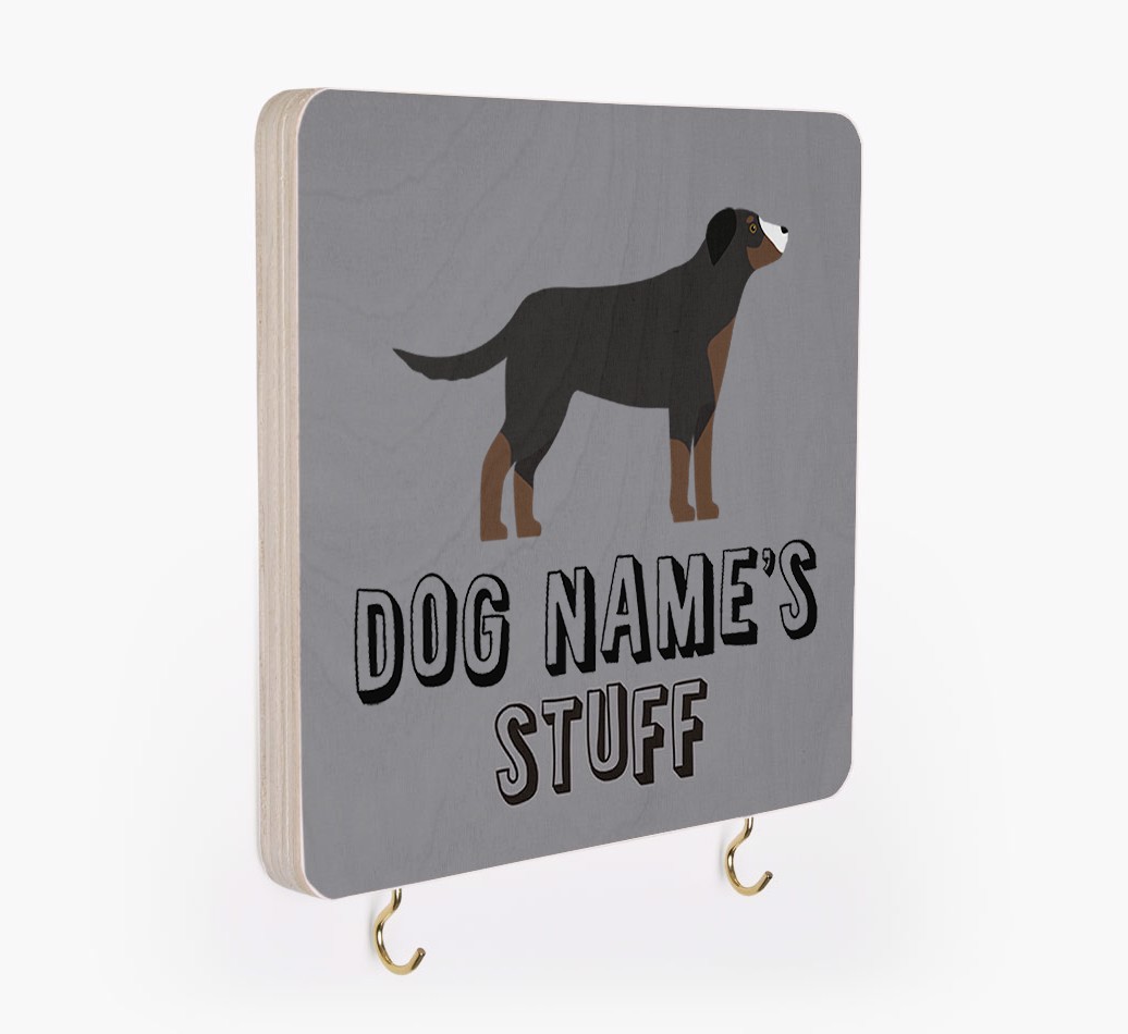 'Dog's Stuff' - Personalized {breedFullName} Lead & Collar Hanger