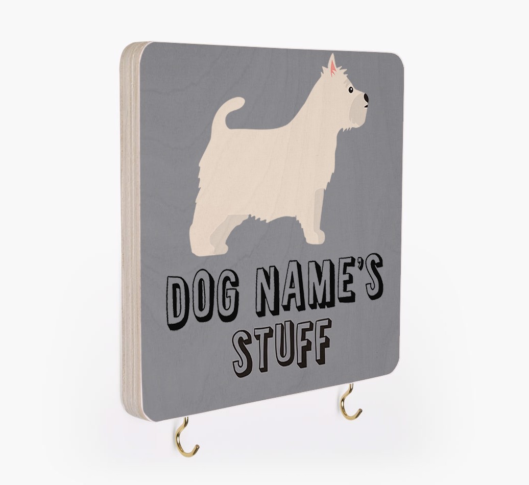 'Dog's Stuff' - Personalized {breedFullName} Lead & Collar Hanger