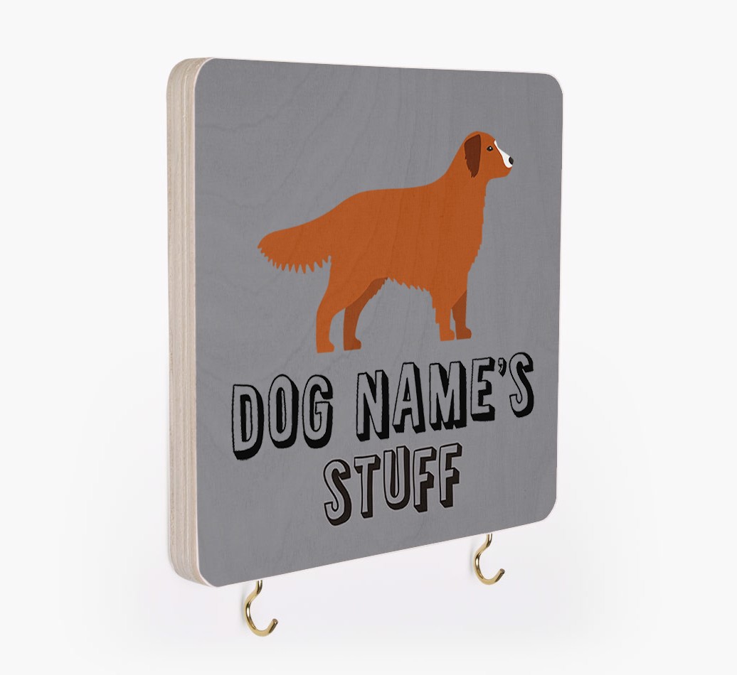 'Dog's Stuff' - Personalised {breedFullName} Lead & Collar Hanger