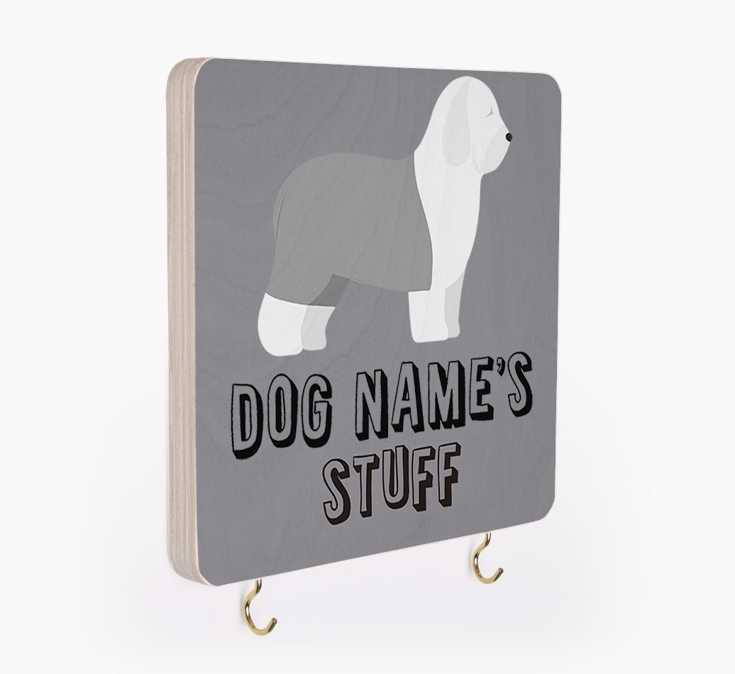 'Dog's Stuff' - Personalized {breedFullName} Lead & Collar Hanger
