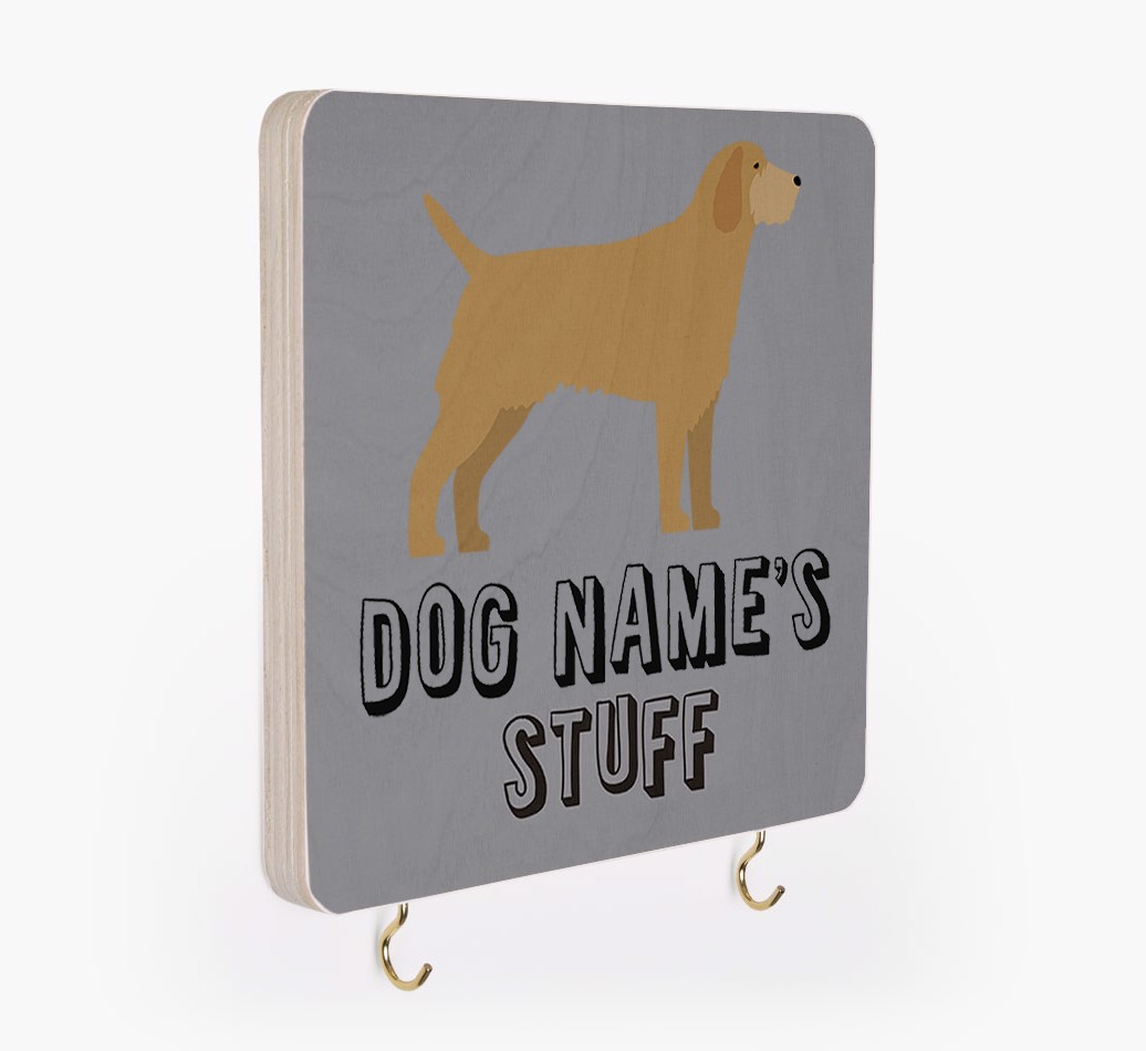 'Dog's Stuff' - Personalized {breedFullName} Lead & Collar Hanger