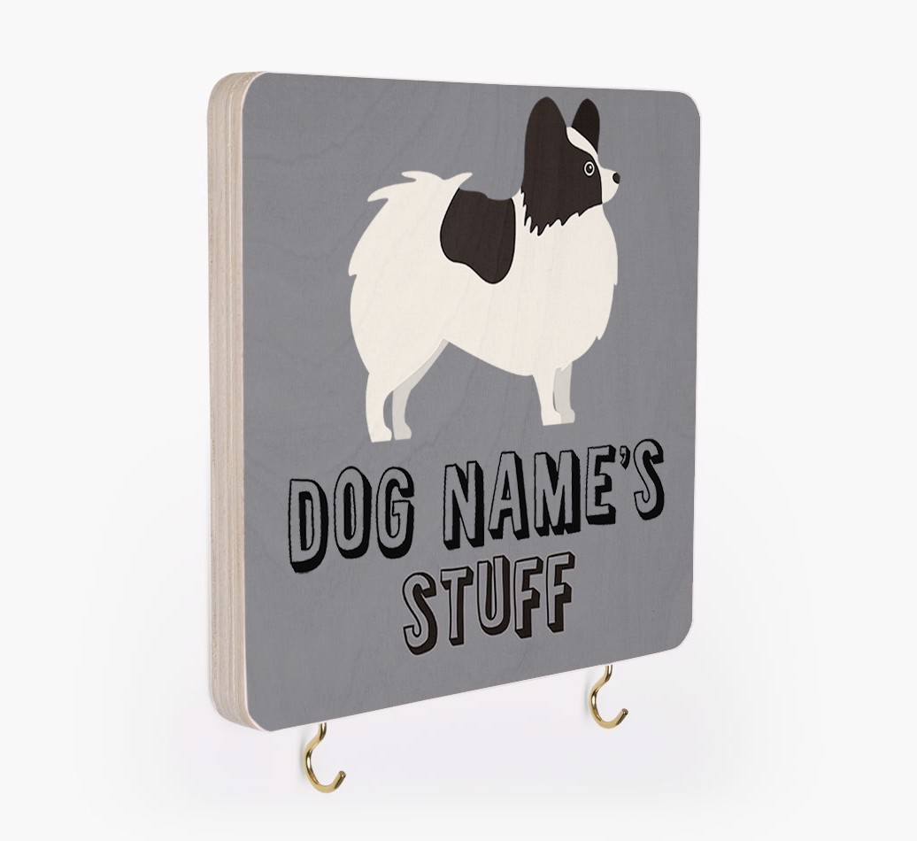 'Dog's Stuff' - Personalized {breedFullName} Lead & Collar Hanger