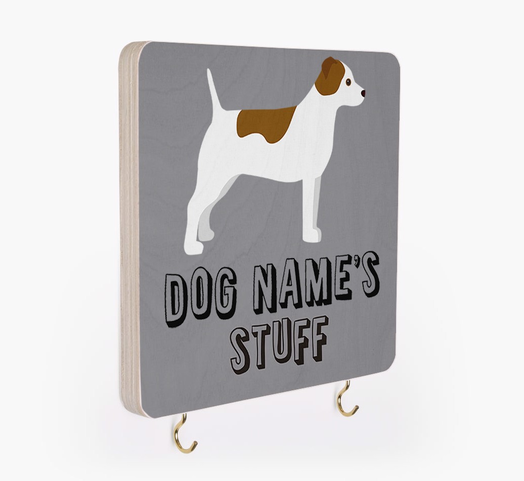 'Dog's Stuff' - Personalized {breedFullName} Lead & Collar Hanger