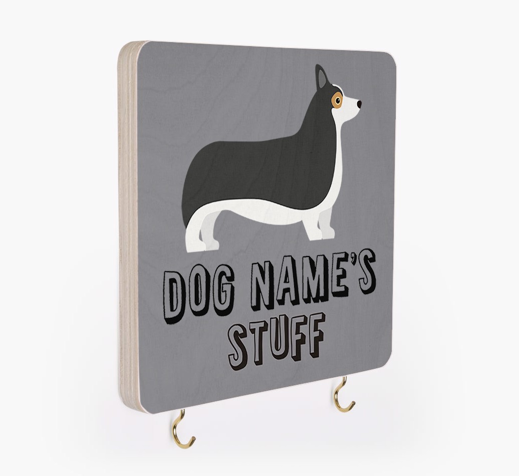 'Dog's Stuff' - Personalized {breedFullName} Lead & Collar Hanger