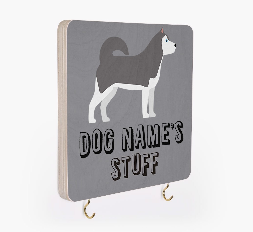 'Dog's Stuff' - Personalised {breedFullName} Lead & Collar Hanger