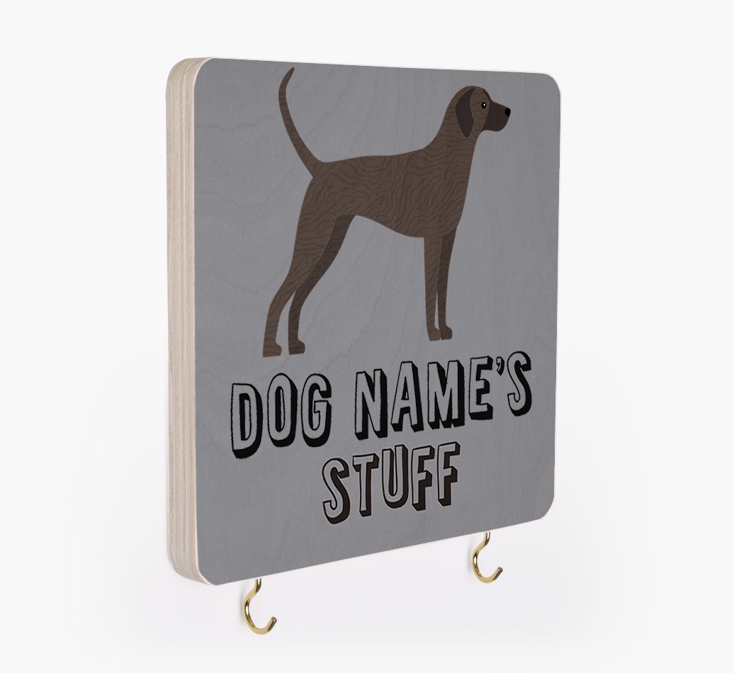 'Dog's Stuff' - Personalized {breedFullName} Lead & Collar Hanger