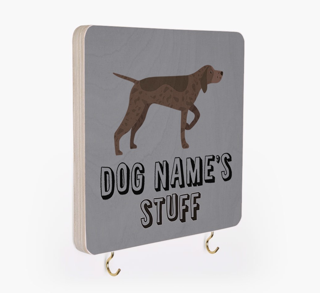 'Dog's Stuff' - Personalized {breedFullName} Lead & Collar Hanger