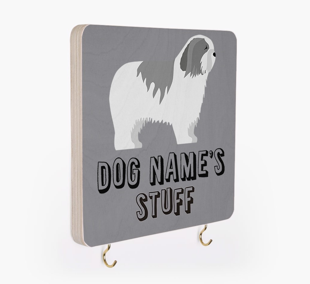 'Dog's Stuff' - Personalized {breedFullName} Lead & Collar Hanger