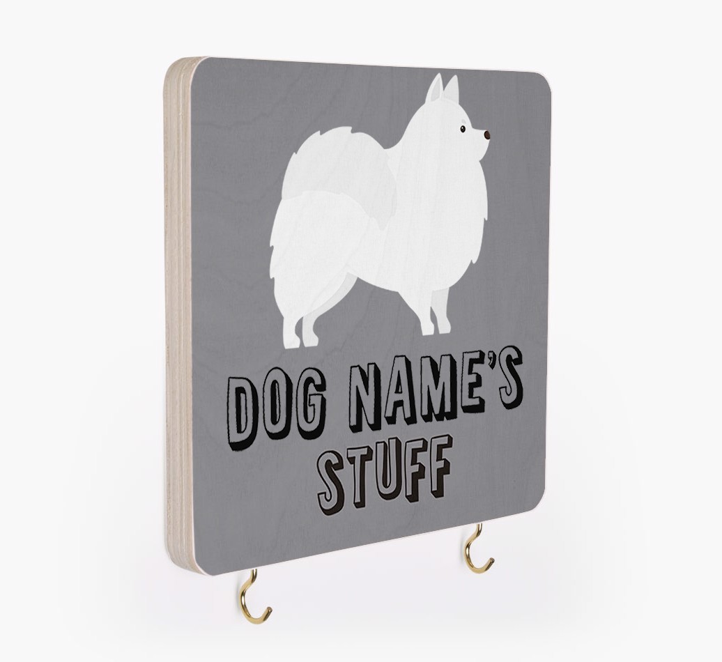 'Dog's Stuff' - Personalized {breedFullName} Lead & Collar Hanger