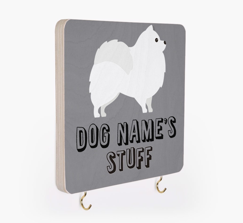 'Dog's Stuff' - Personalized {breedFullName} Lead & Collar Hanger