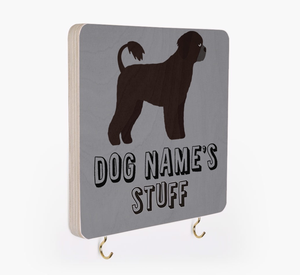 'Dog's Stuff' - Personalized {breedFullName} Lead & Collar Hanger
