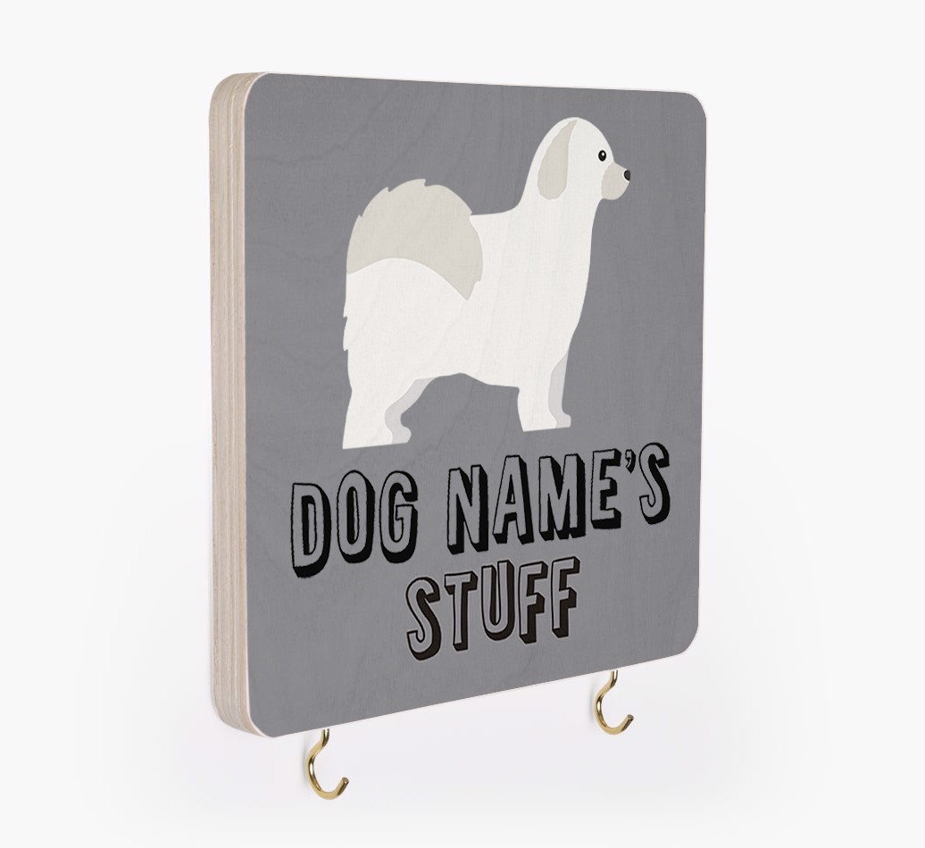 'Dog's Stuff' - Personalized {breedFullName} Lead & Collar Hanger