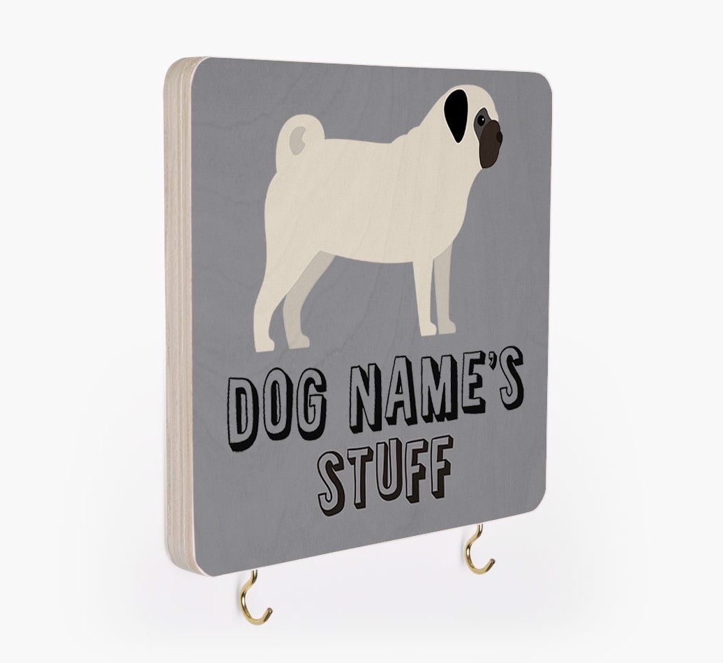 'Dog's Stuff' - Personalized {breedFullName} Lead & Collar Hanger