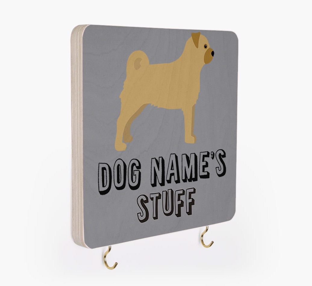 'Dog's Stuff' - Personalized {breedFullName} Lead & Collar Hanger