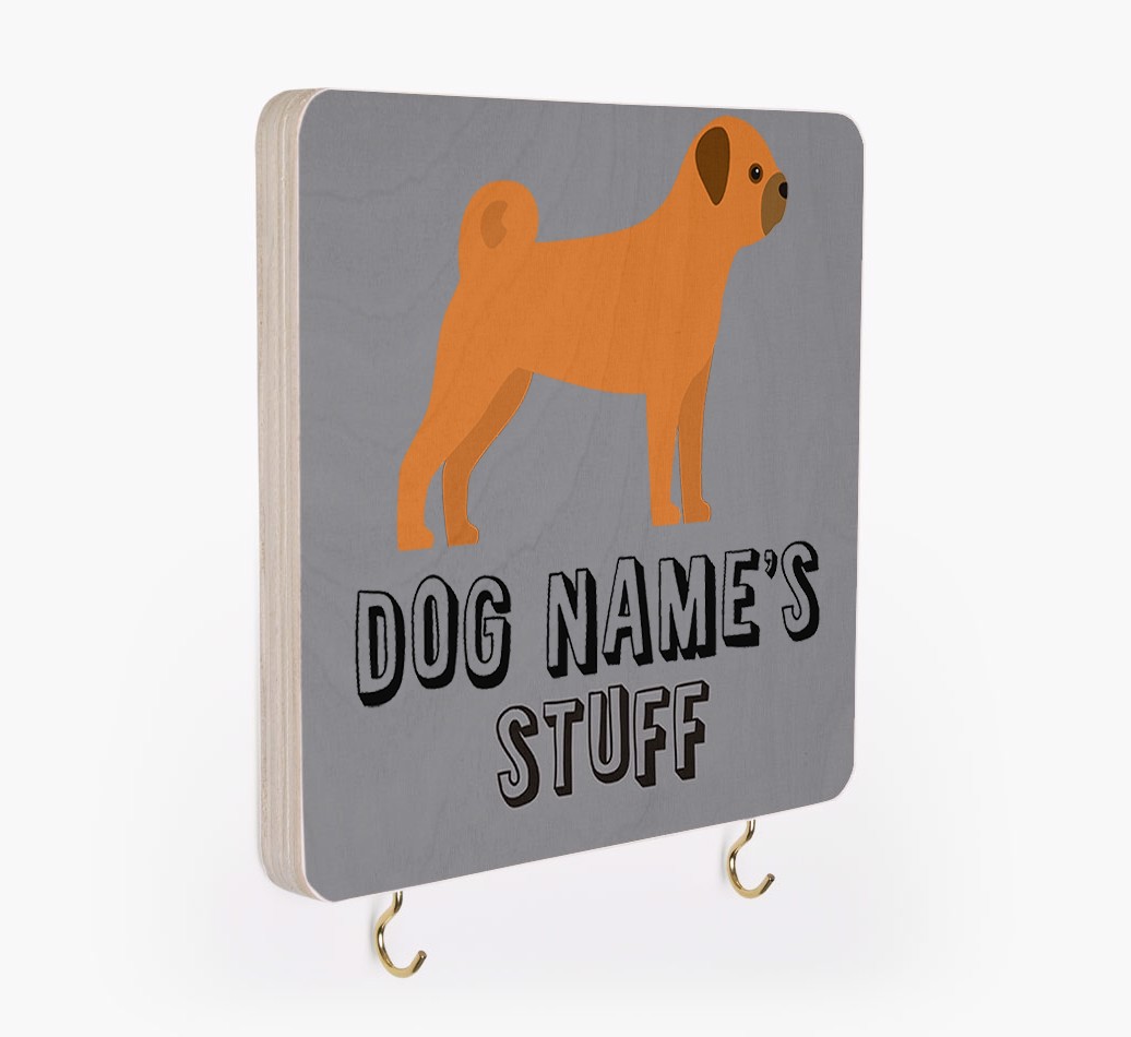 'Dog's Stuff' - Personalized {breedFullName} Lead & Collar Hanger