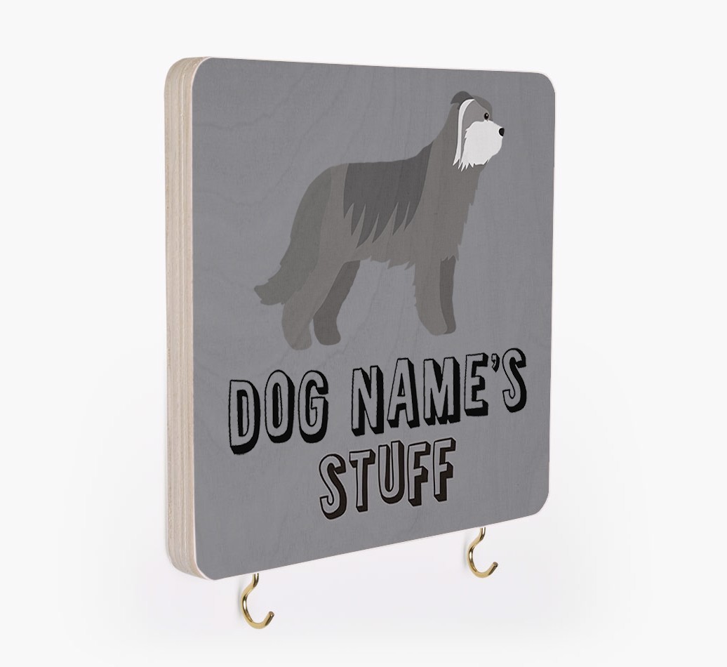 'Dog's Stuff' - Personalized {breedFullName} Lead & Collar Hanger