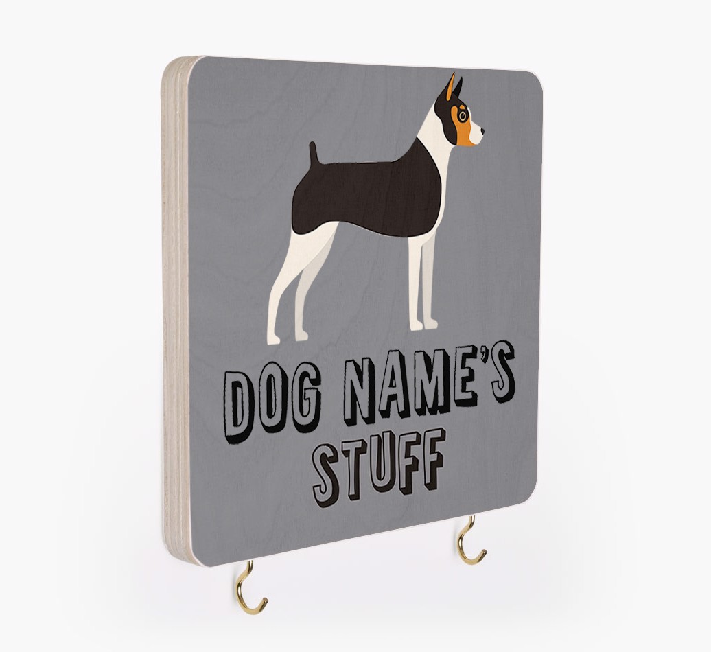 'Dog's Stuff' - Personalized {breedFullName} Lead & Collar Hanger