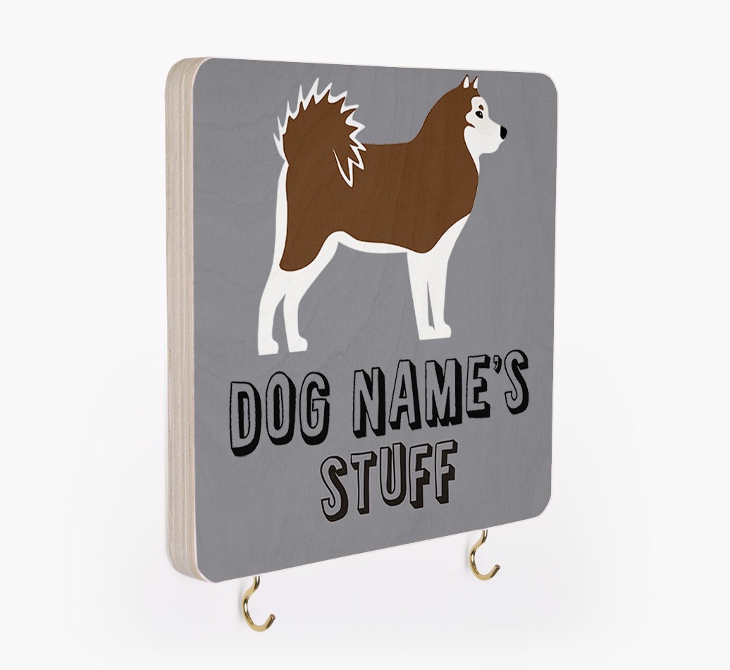 'Dog's Stuff' - Personalized {breedFullName} Lead & Collar Hanger