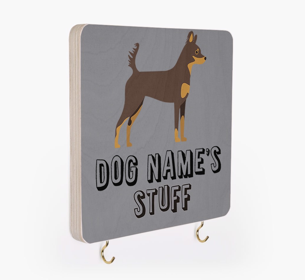 'Dog's Stuff' - Personalized {breedFullName} Lead & Collar Hanger