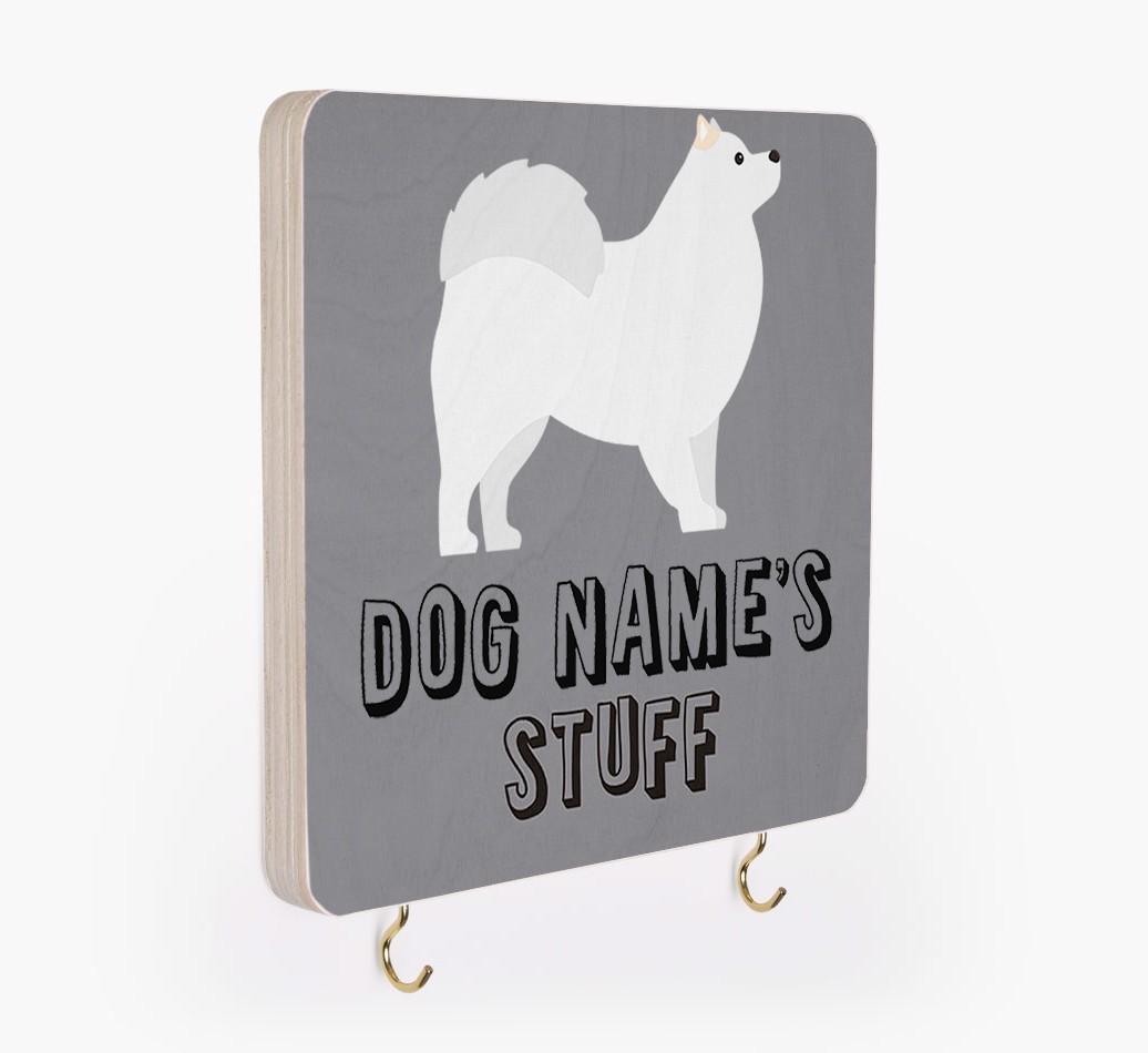 'Dog's Stuff' - Personalized {breedFullName} Lead & Collar Hanger