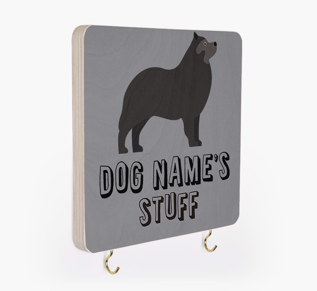 'Dog's Stuff' - Personalised {breedFullName} Lead & Collar Hanger