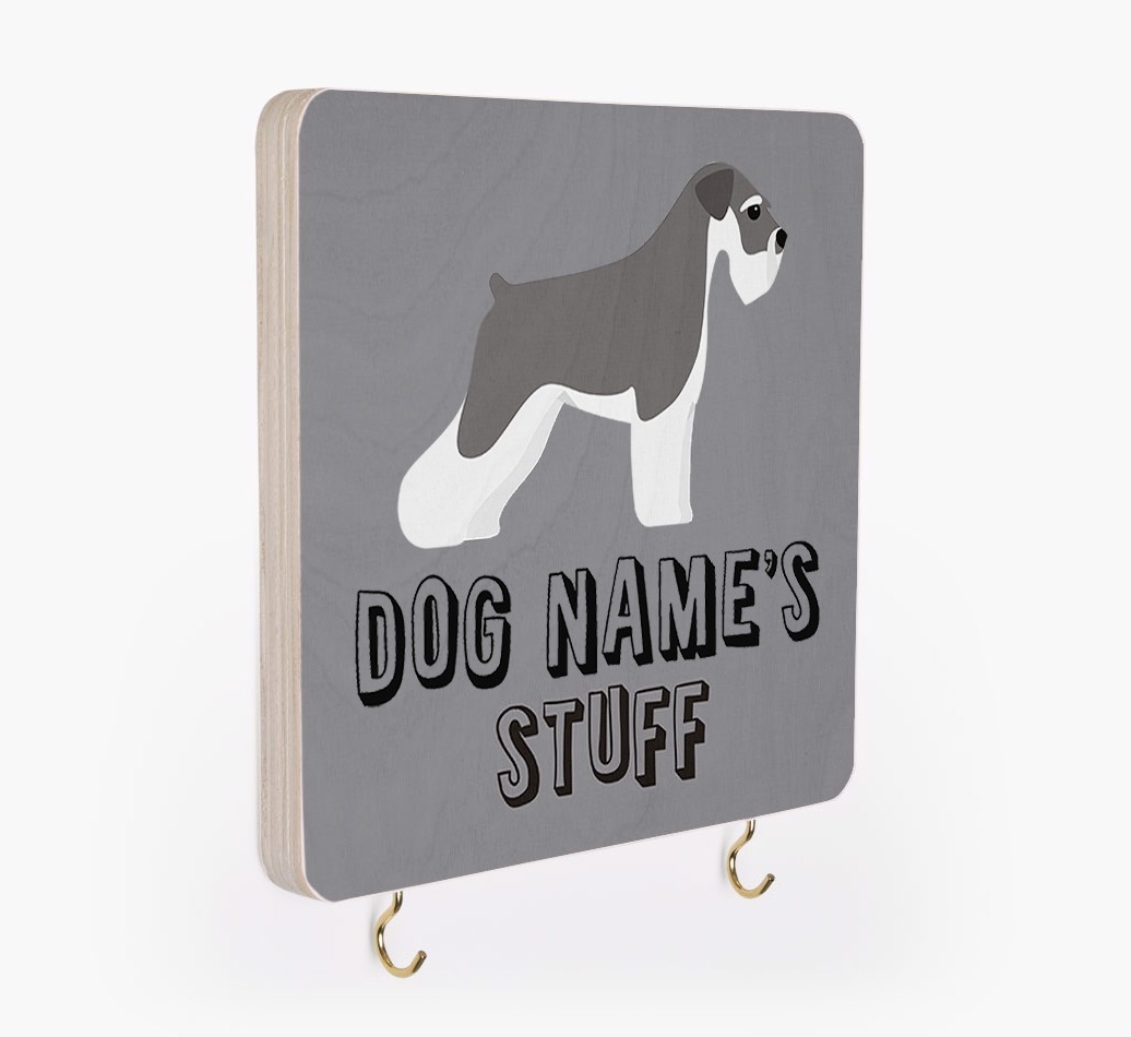 'Dog's Stuff' - Personalized {breedFullName} Lead & Collar Hanger