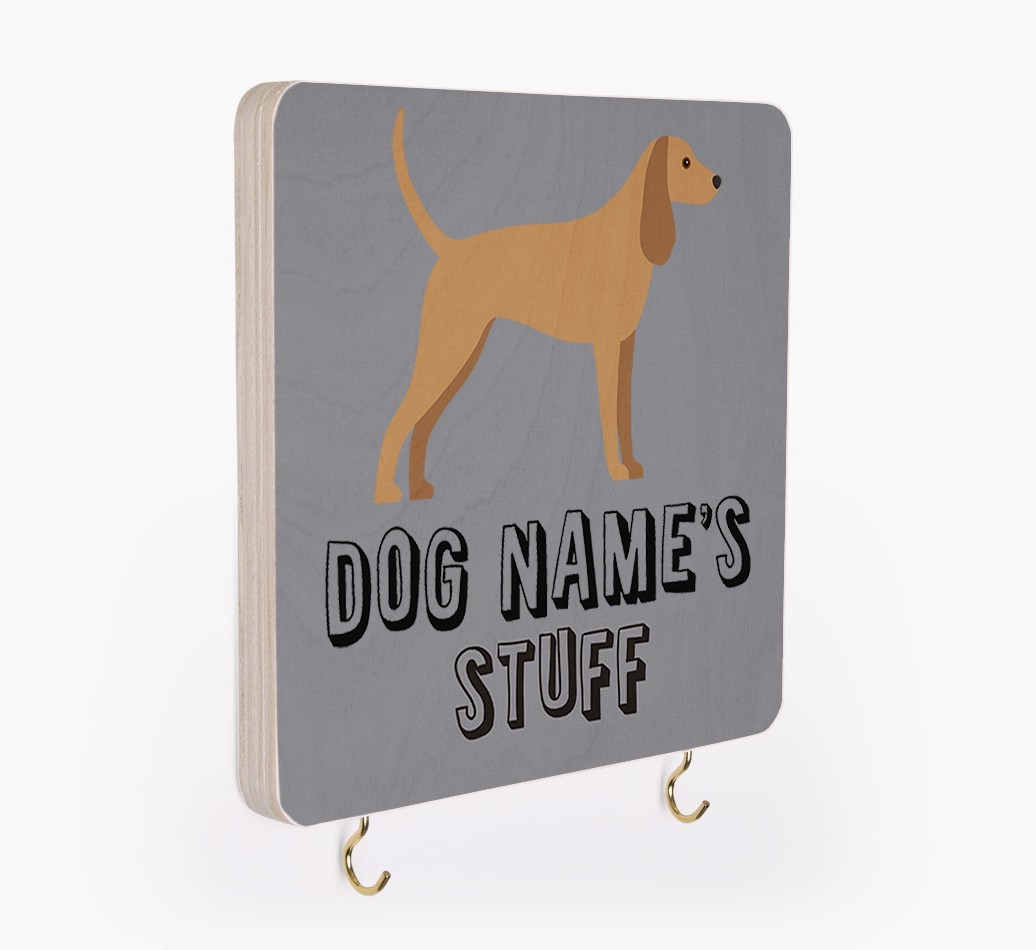 'Dog's Stuff' - Personalized {breedFullName} Lead & Collar Hanger