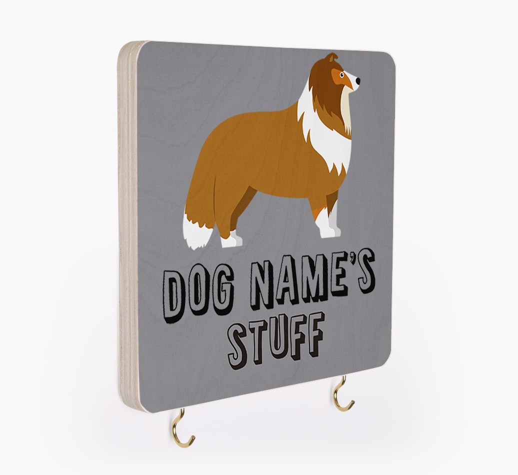 'Dog's Stuff' - Personalized {breedFullName} Lead & Collar Hanger