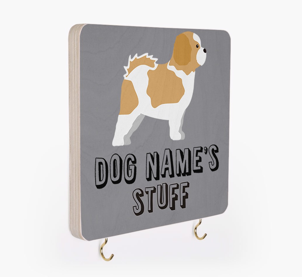 'Dog's Stuff' - Personalized {breedFullName} Lead & Collar Hanger