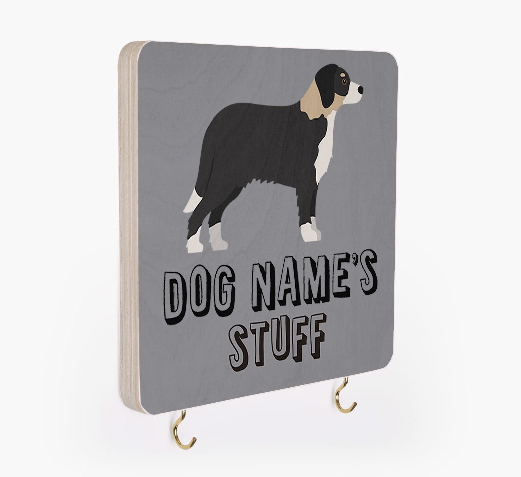 'Dog's Stuff' - Personalised {breedFullName} Lead & Collar Hanger