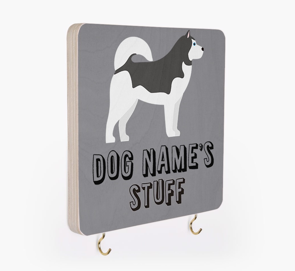 'Dog's Stuff' - Personalized {breedFullName} Lead & Collar Hanger