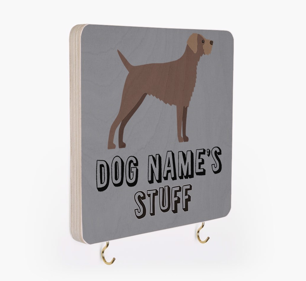 'Dog's Stuff' - Personalized {breedFullName} Lead & Collar Hanger