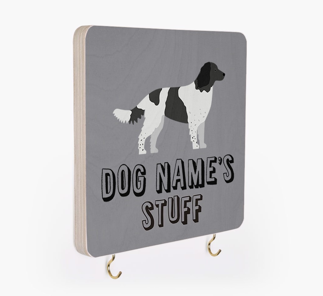 'Dog's Stuff' - Personalized {breedFullName} Lead & Collar Hanger