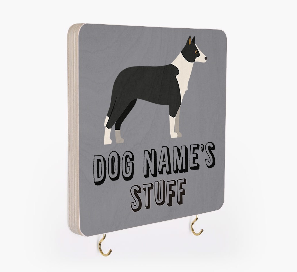'Dog's Stuff' - Personalized {breedFullName} Lead & Collar Hanger
