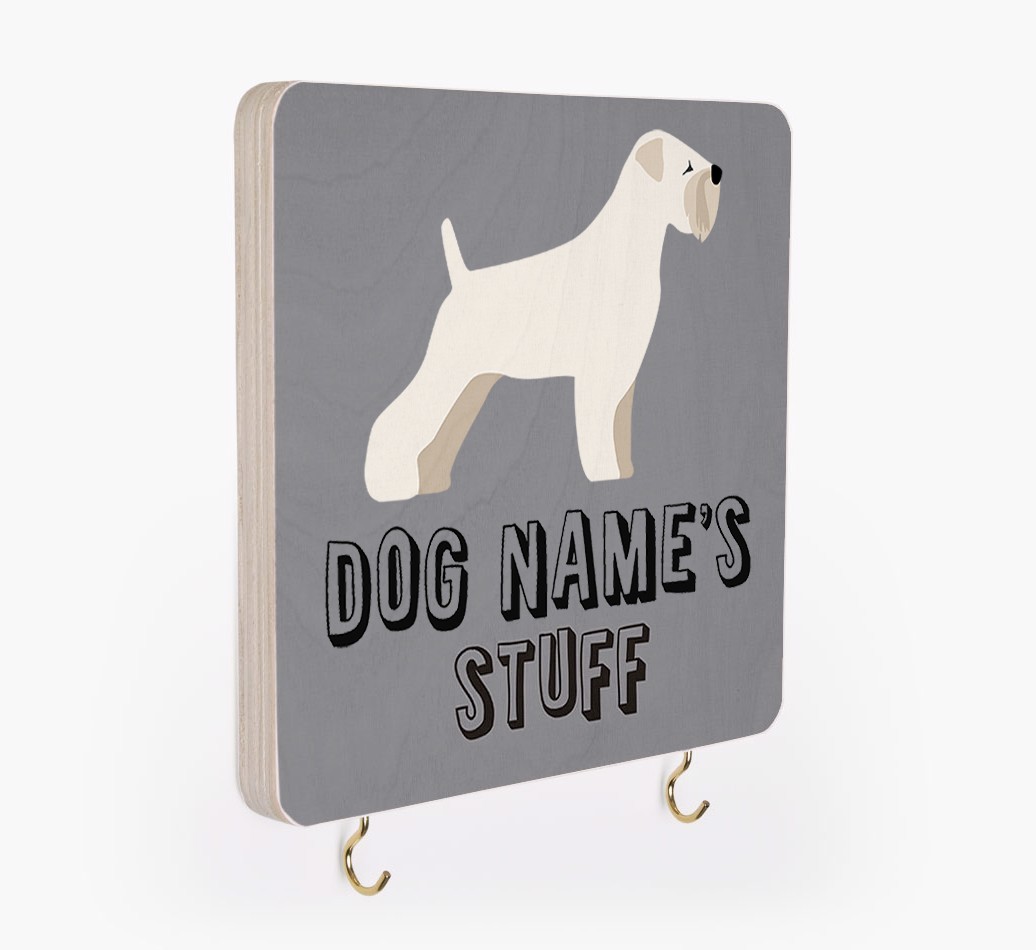 'Dog's Stuff' - Personalized {breedFullName} Lead & Collar Hanger