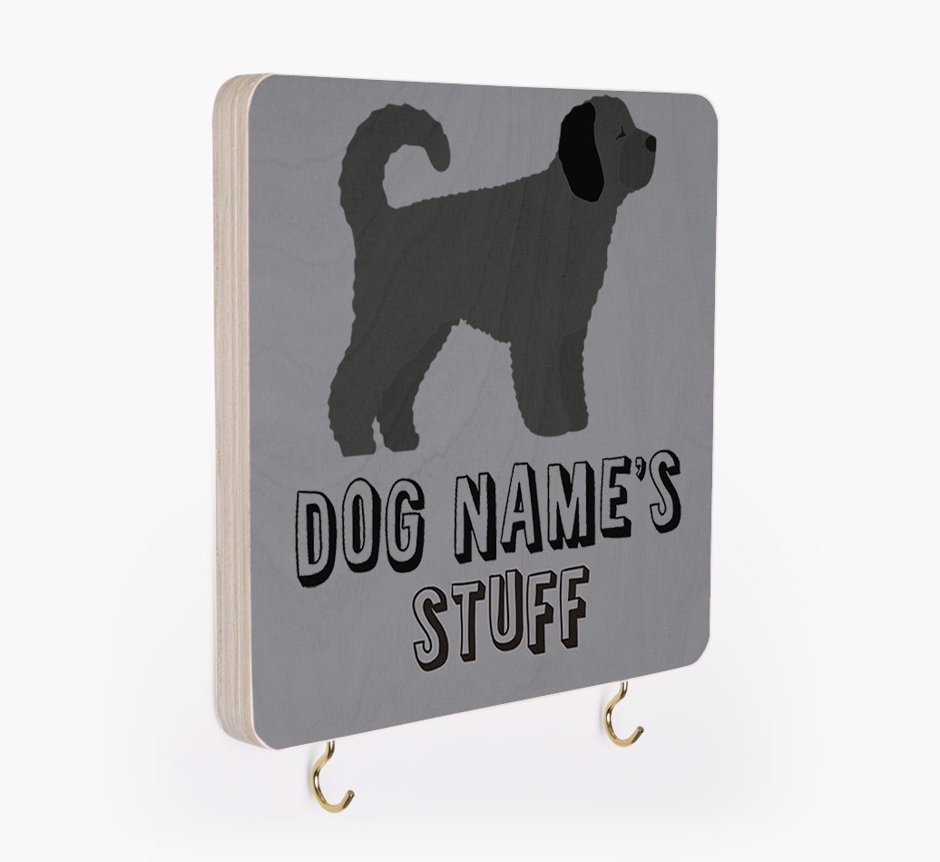 'Dog's Stuff' - Personalized {breedFullName} Lead & Collar Hanger