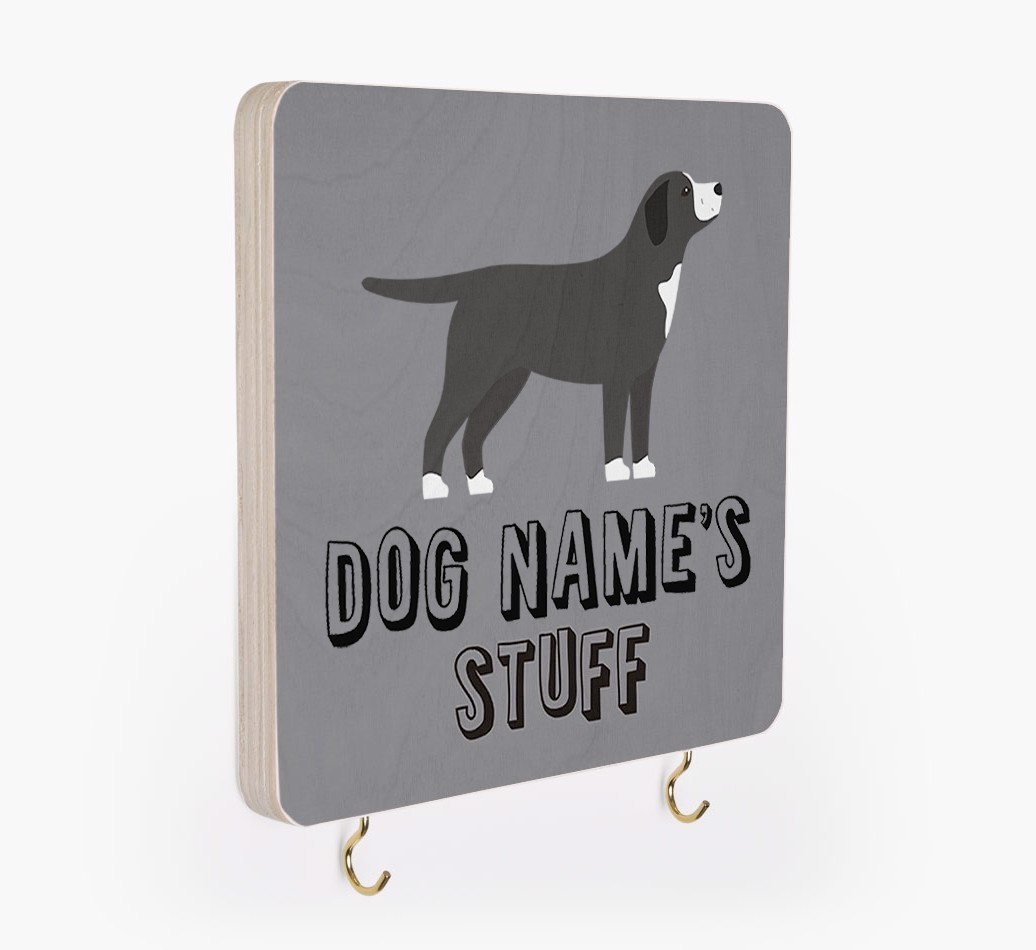 'Dog's Stuff' - Personalized {breedFullName} Lead & Collar Hanger