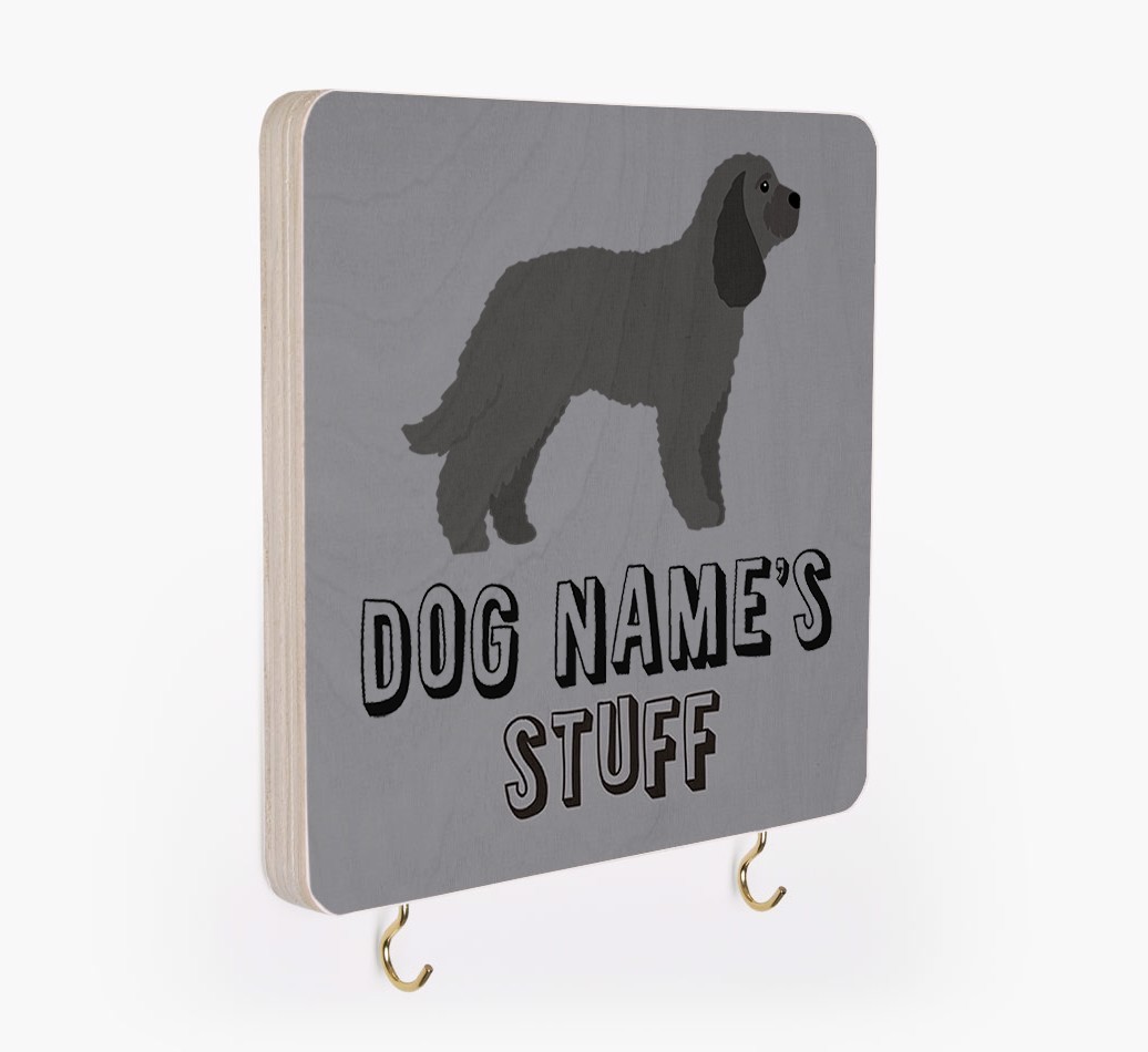'Dog's Stuff' - Personalized {breedFullName} Lead & Collar Hanger