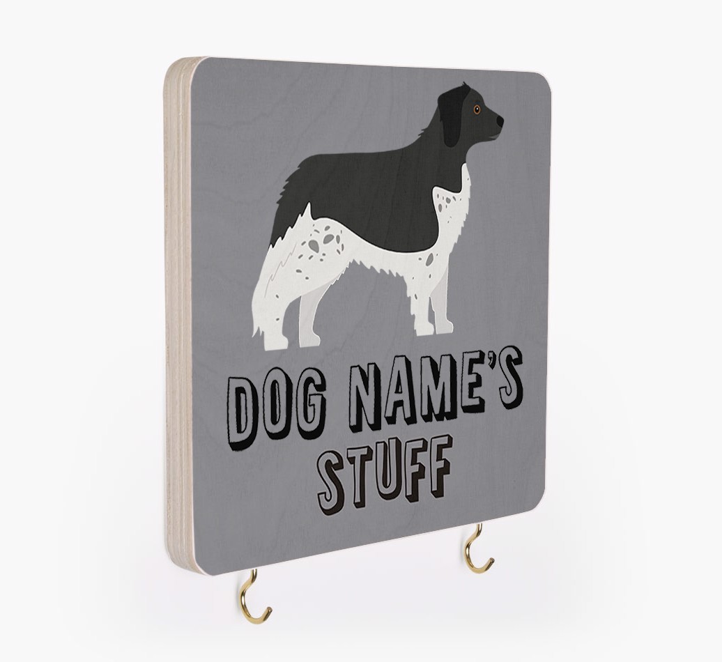 'Dog's Stuff' - Personalized {breedFullName} Lead & Collar Hanger