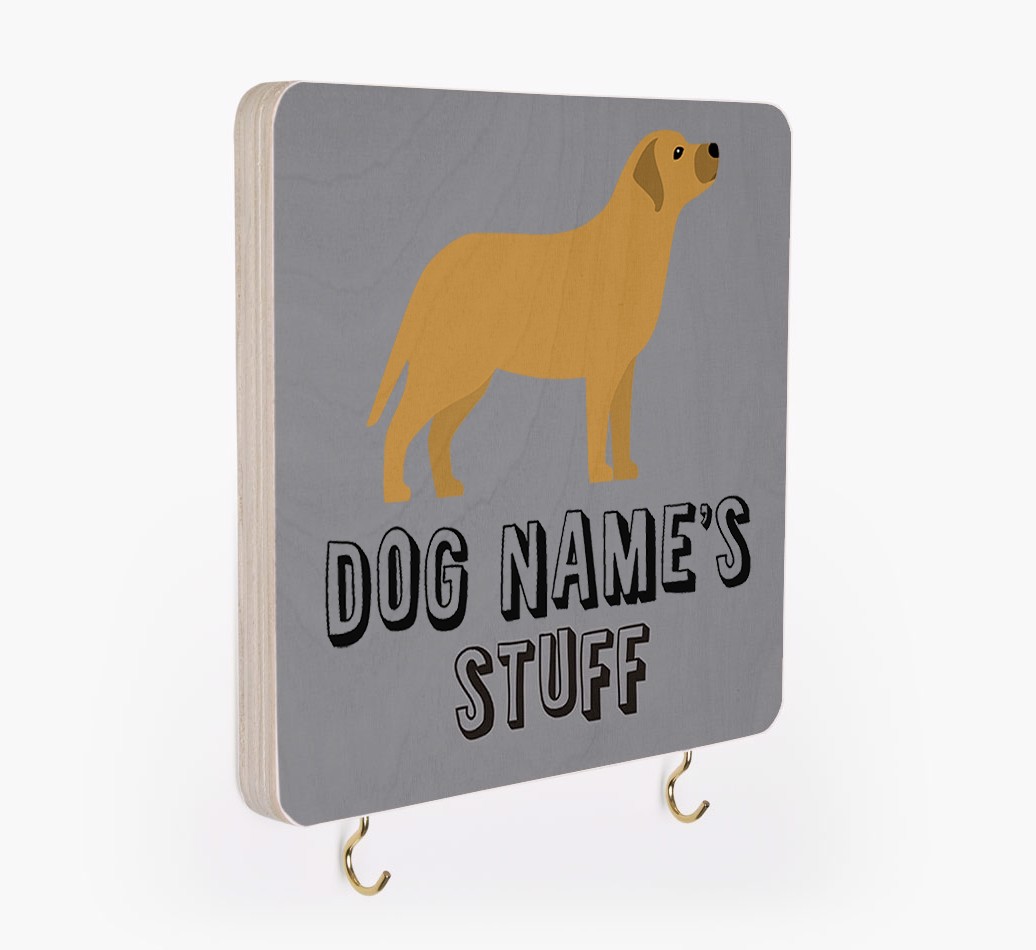 'Dog's Stuff' - Personalized {breedFullName} Lead & Collar Hanger