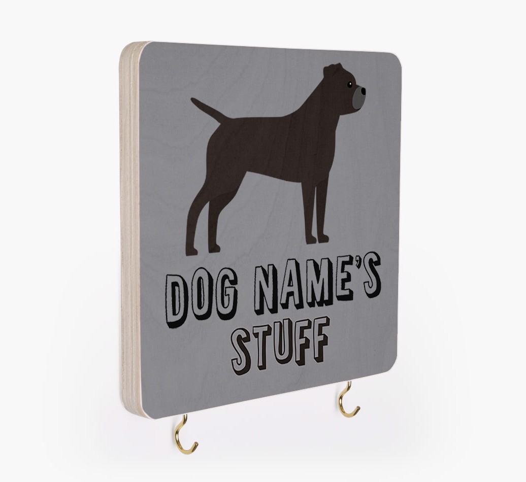 'Dog's Stuff' - Personalized {breedFullName} Lead & Collar Hanger
