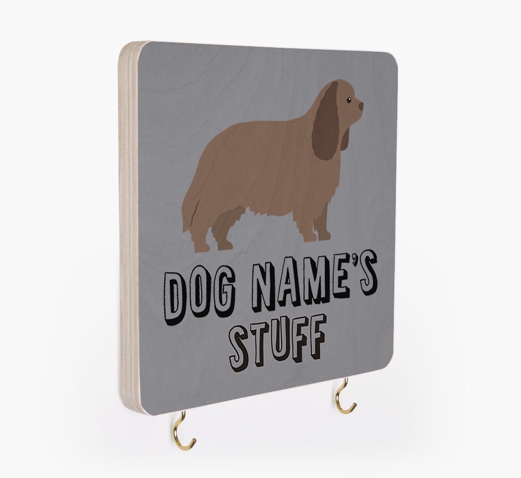 'Dog's Stuff' - Personalized {breedFullName} Lead & Collar Hanger