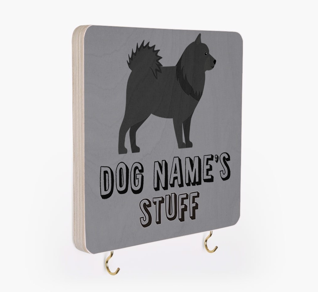 'Dog's Stuff' - Personalized {breedFullName} Lead & Collar Hanger
