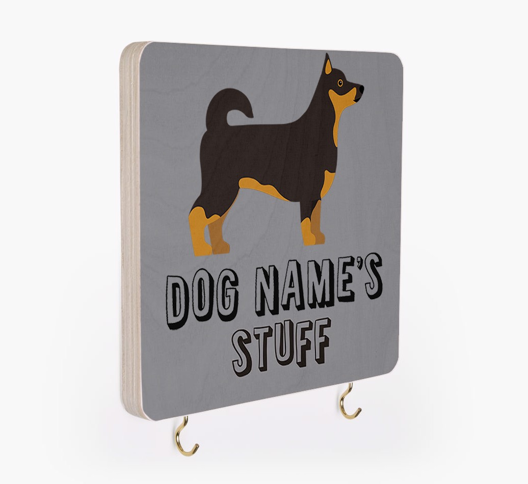 'Dog's Stuff' - Personalized {breedFullName} Lead & Collar Hanger
