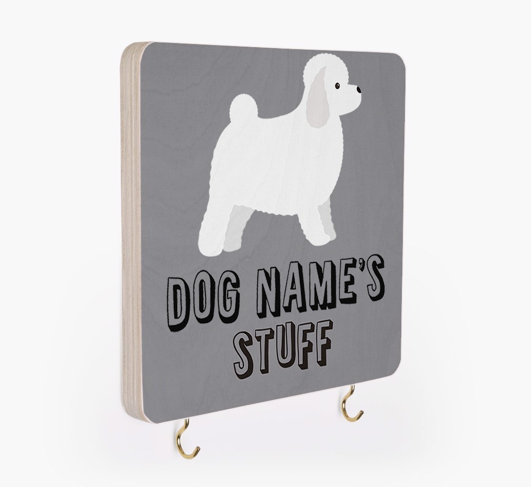 'Dog's Stuff' - Personalized {breedFullName} Lead & Collar Hanger