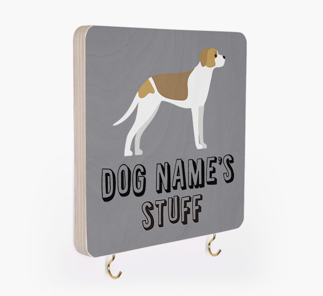 'Dog's Stuff' - Personalized {breedFullName} Lead & Collar Hanger