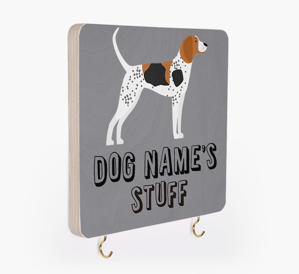 'Dog's Stuff' - Personalized {breedFullName} Lead & Collar Hanger