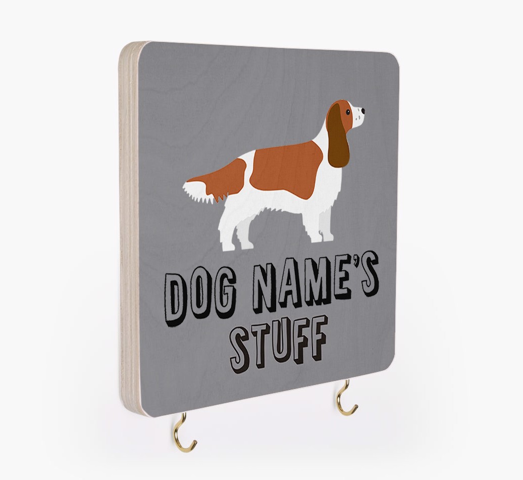 'Dog's Stuff' - Personalized {breedFullName} Lead & Collar Hanger