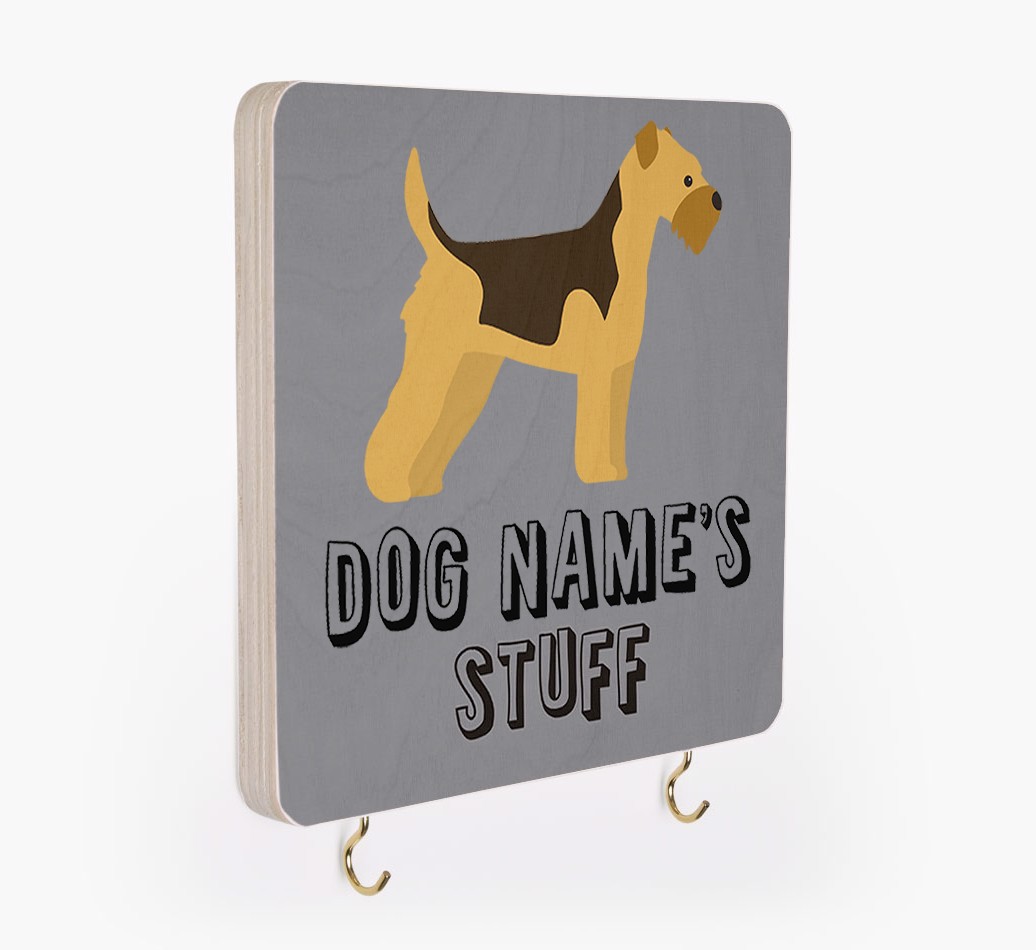 'Dog's Stuff' - Personalized {breedFullName} Lead & Collar Hanger