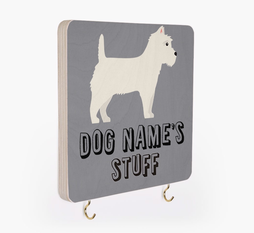 'Dog's Stuff' - Personalised {breedFullName} Lead & Collar Hanger